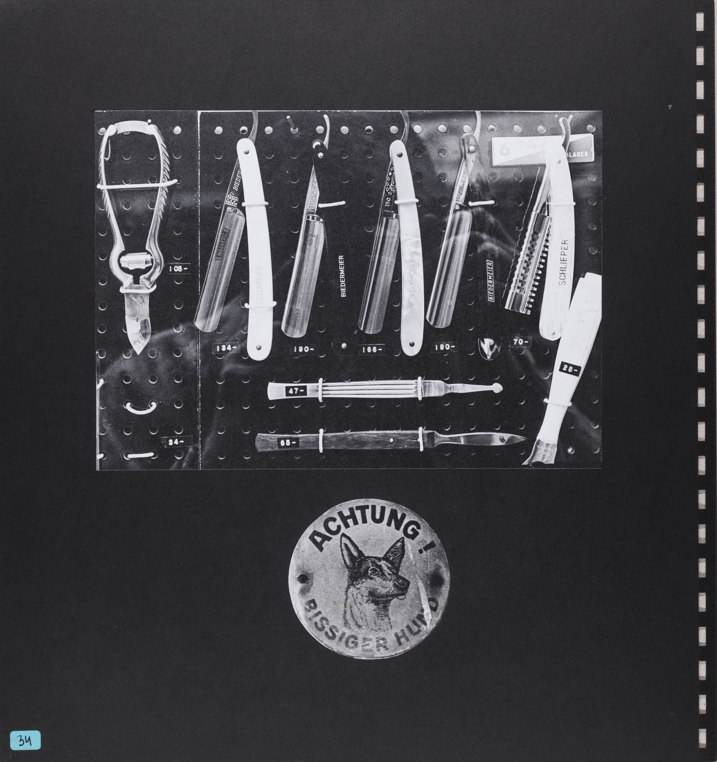 Aus der Serie "Zwischenspiel", Maquette, S. 34, 1970 - 1974