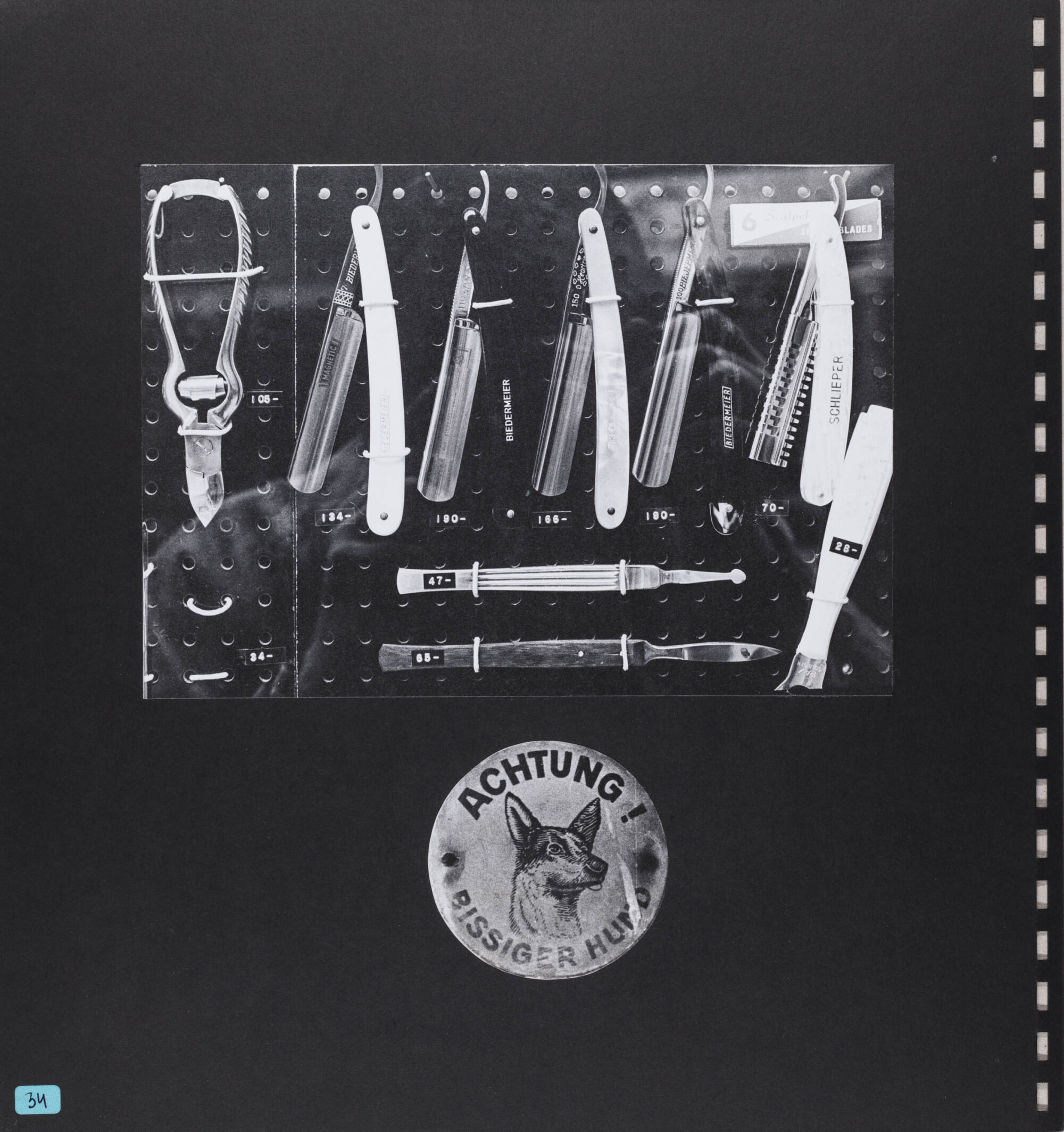 Aus der Serie "Zwischenspiel", Maquette, S. 34, 1970 - 1974