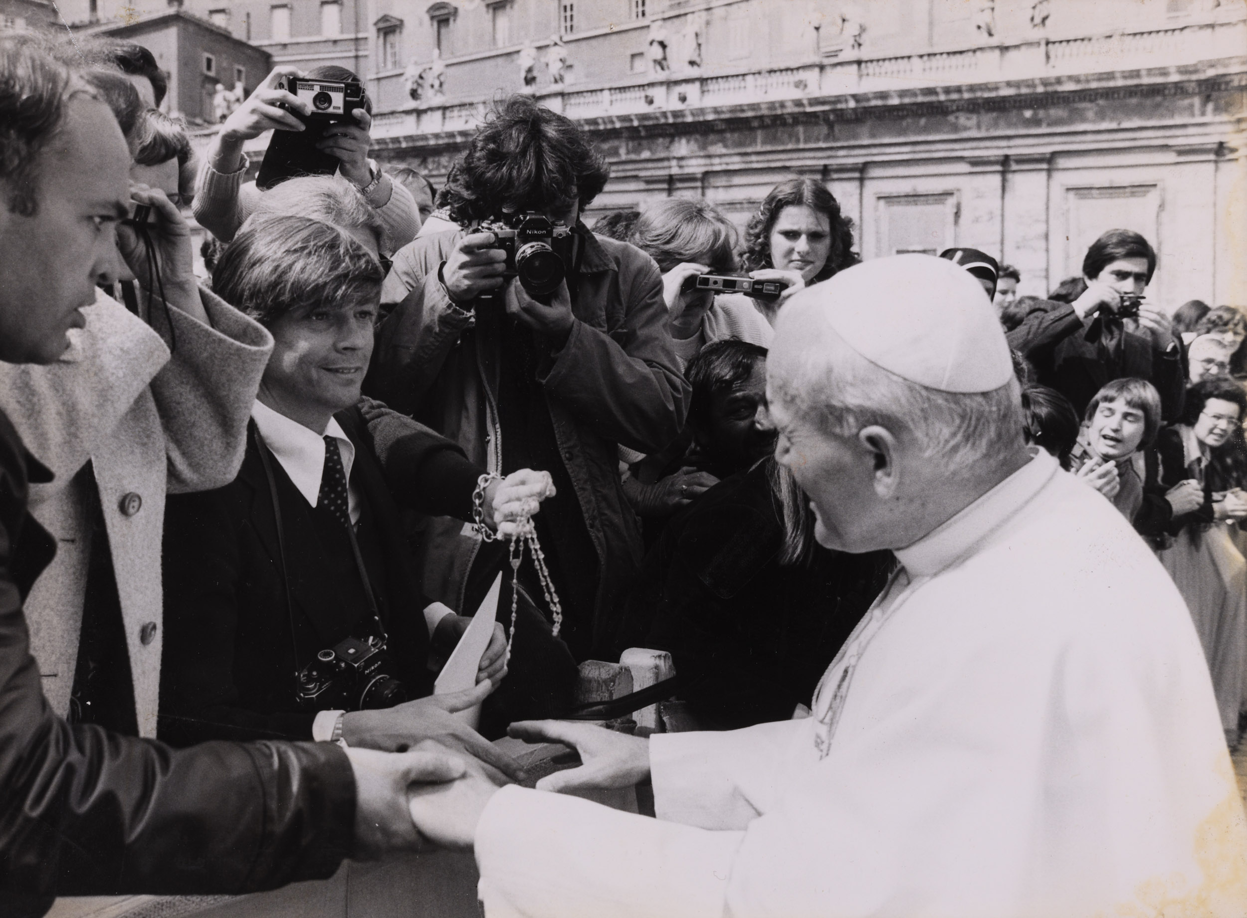 Anonym: Rudi Frey mit Papst, o. D.