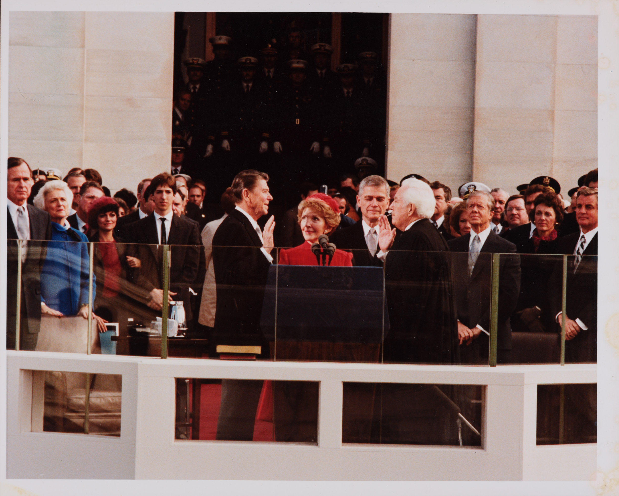 Ronald Reagan takes the oath of office as the President of the United States, 20. January 1981