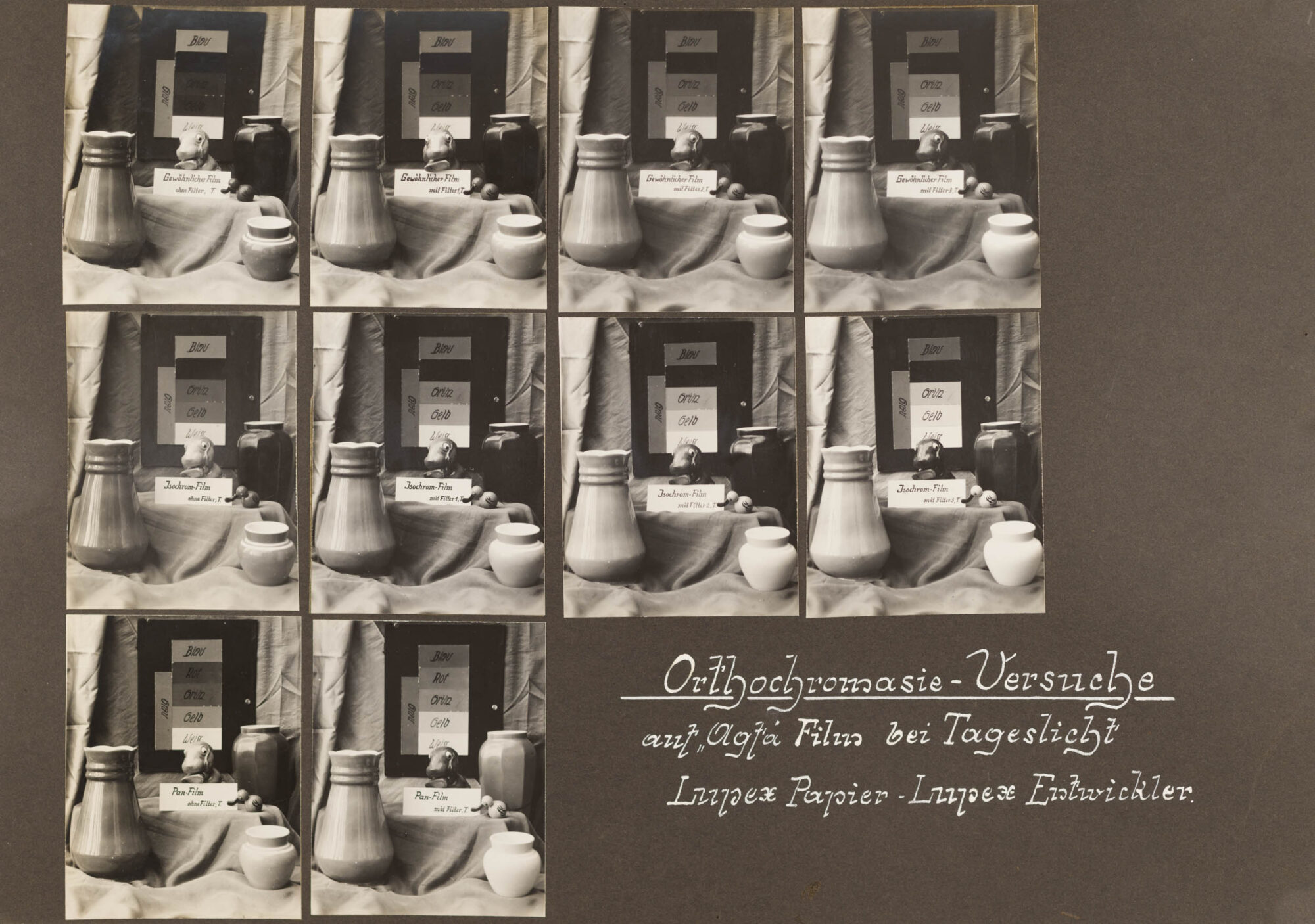 Technische Musterbilder Agfa Fotoschule, Berlin, 1931