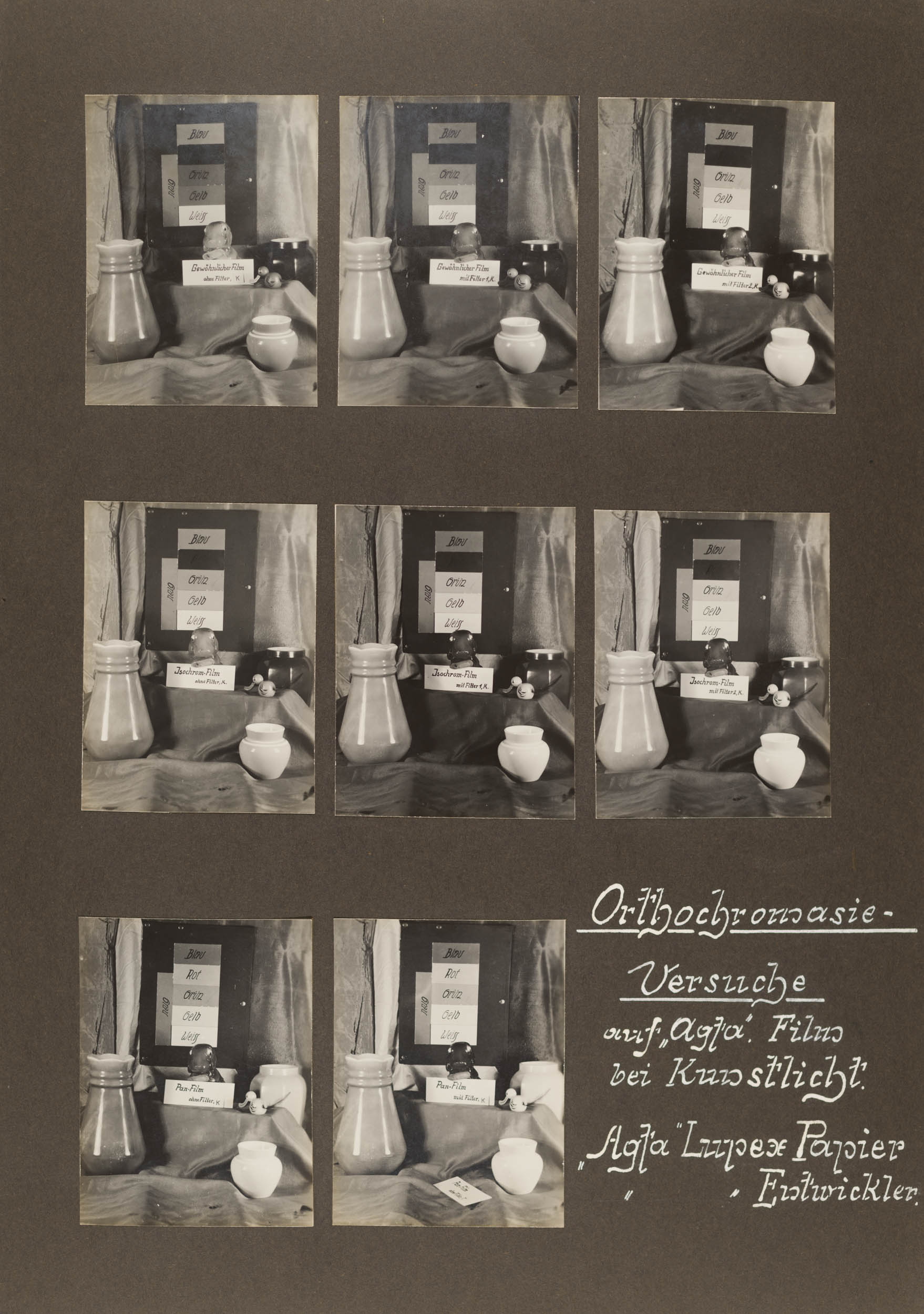 Technische Musterbilder Agfa Fotoschule, Berlin, 1931