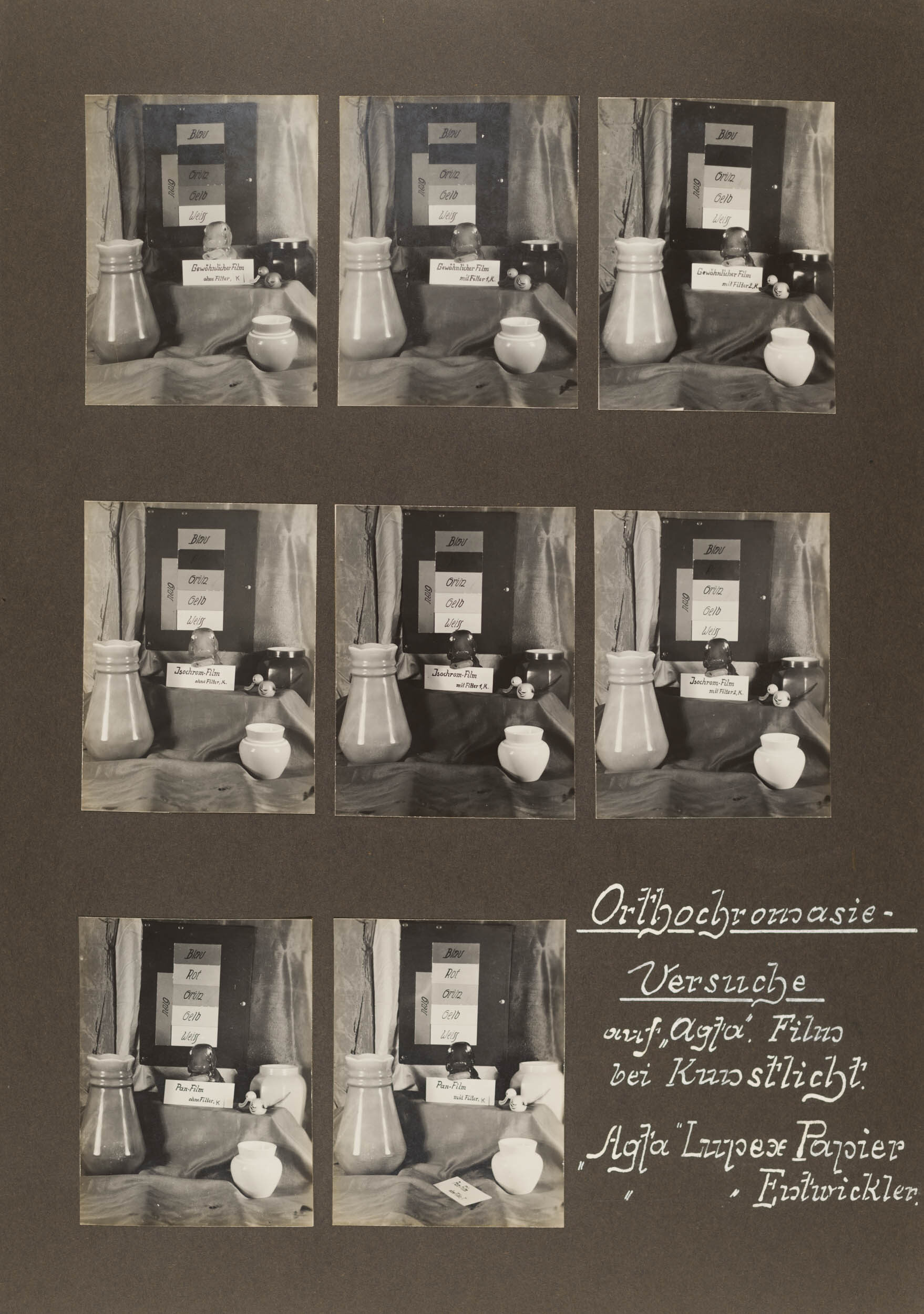Technische Musterbilder Agfa Fotoschule, Berlin, 1931