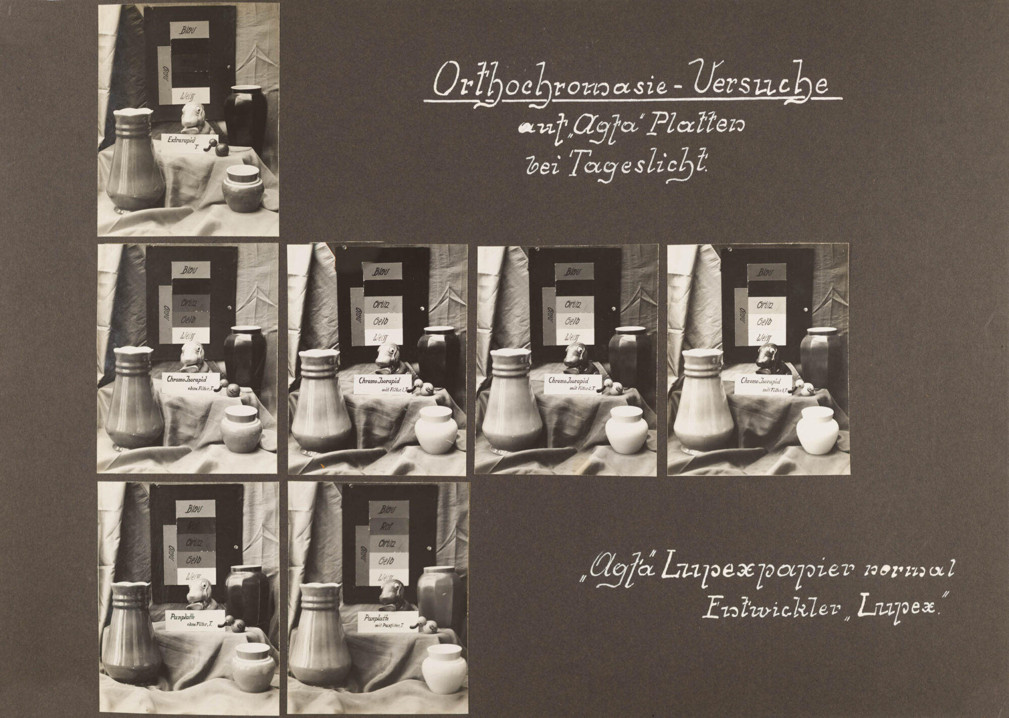 Technische Musterbilder Agfa Fotoschule, Berlin, 1931