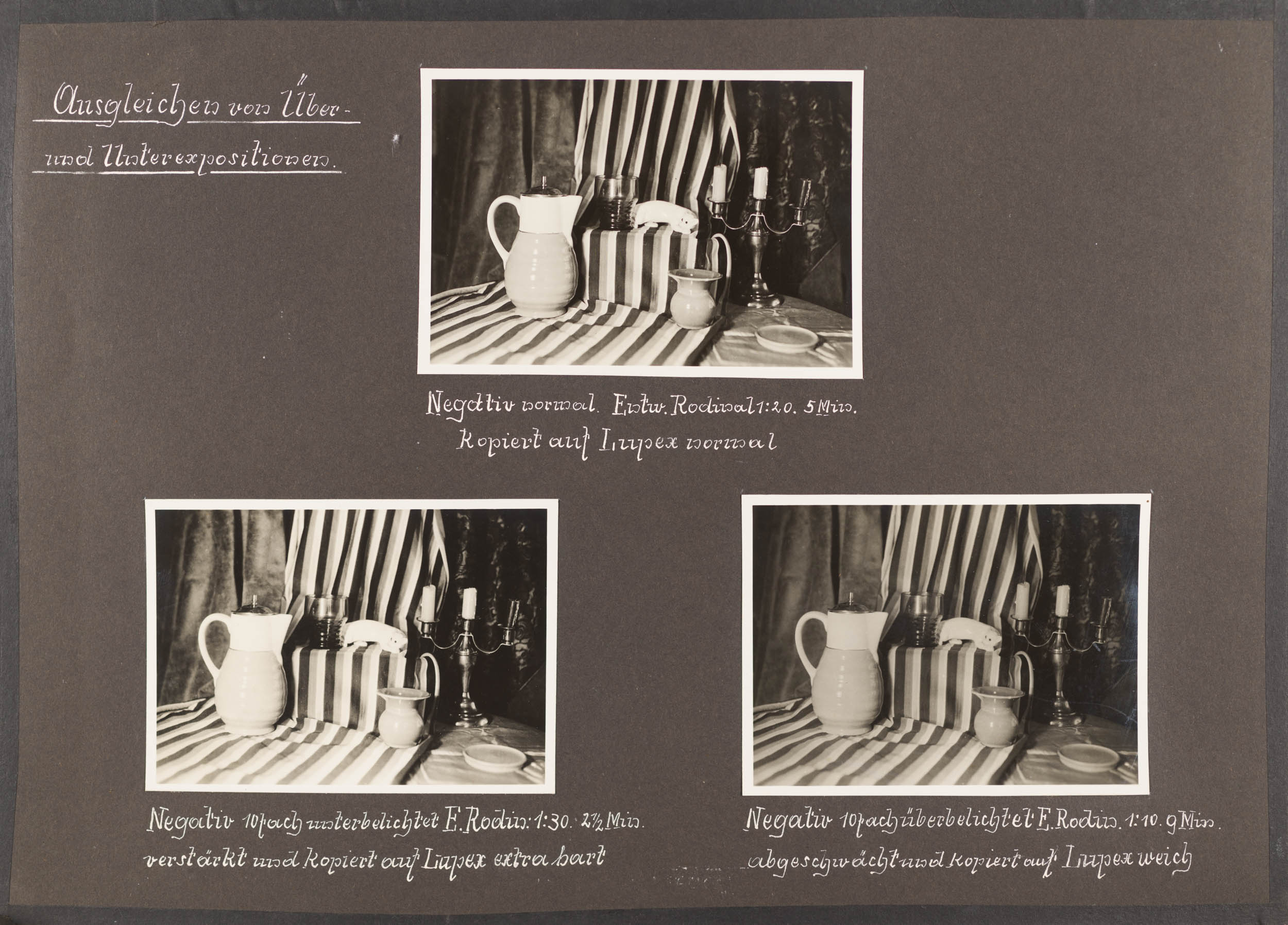 Technische Musterbilder Agfa Fotoschule, Berlin, 1931