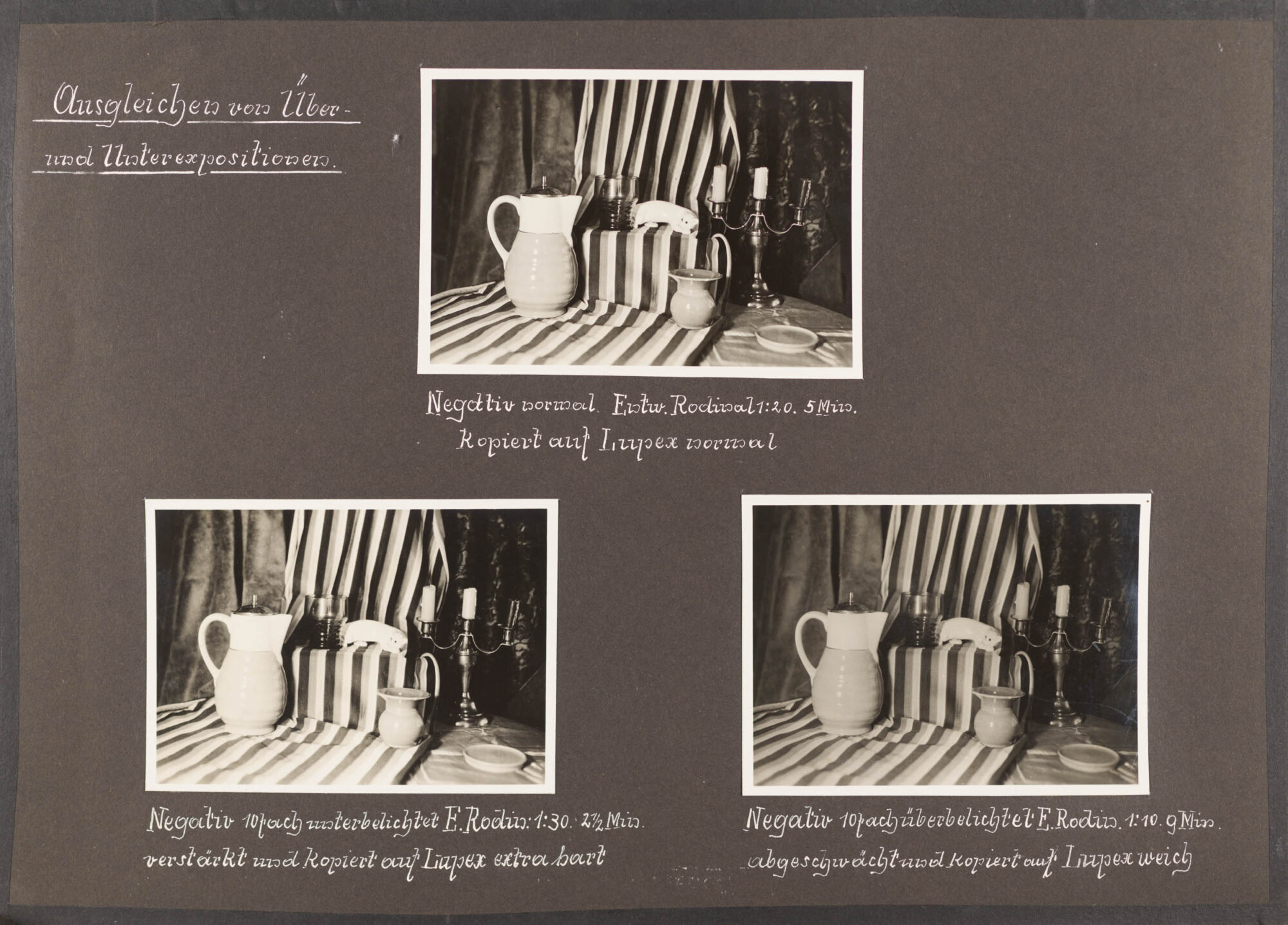 Technische Musterbilder Agfa Fotoschule, Berlin, 1931