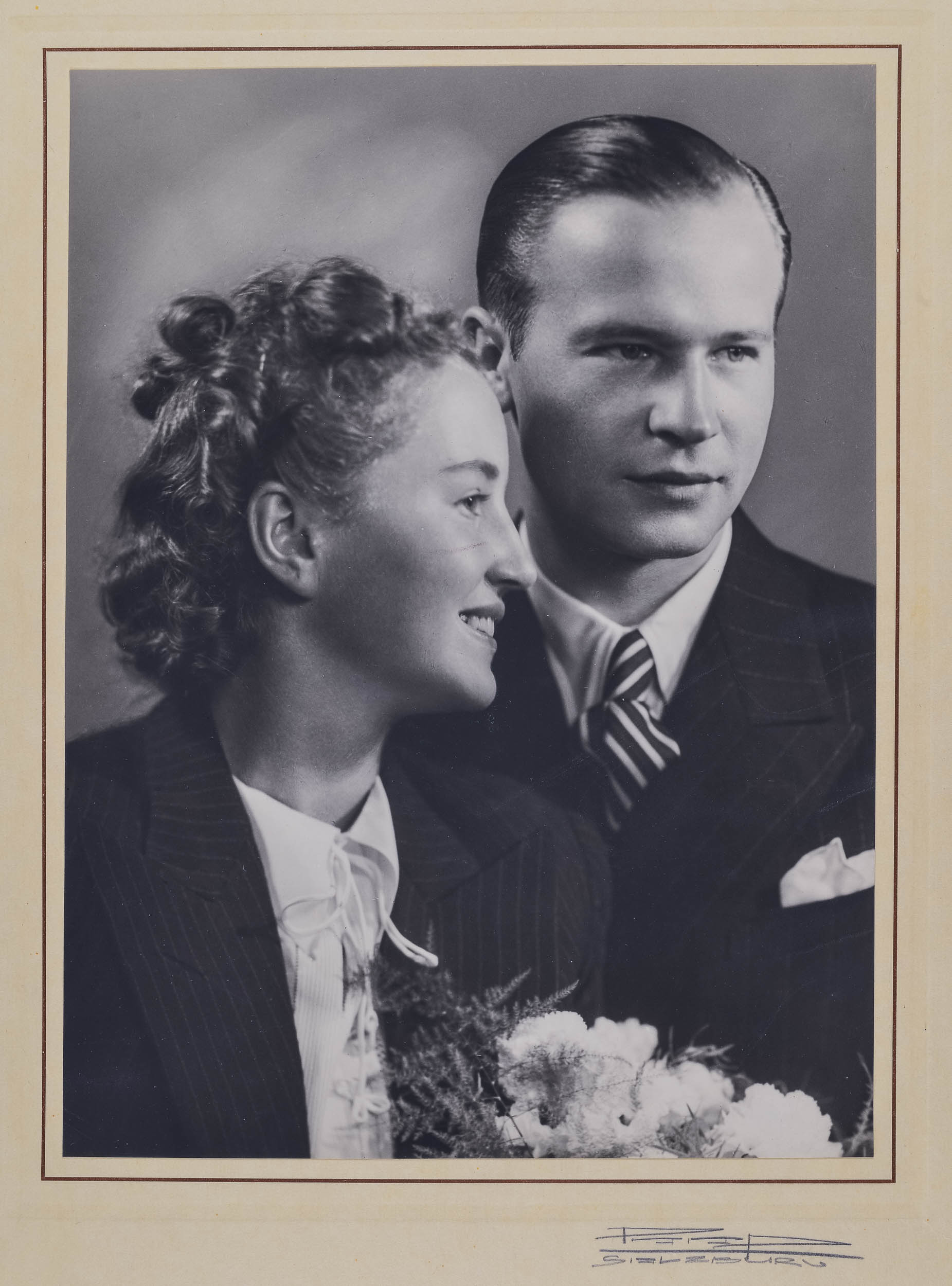 Hochzeitsfoto, Hans und Barbara Rustler, 1938